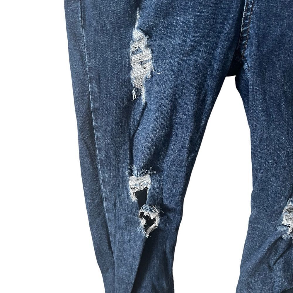Free People Destroyed Reagan Button Front Jeans Size 26 - Picture 5 of 12